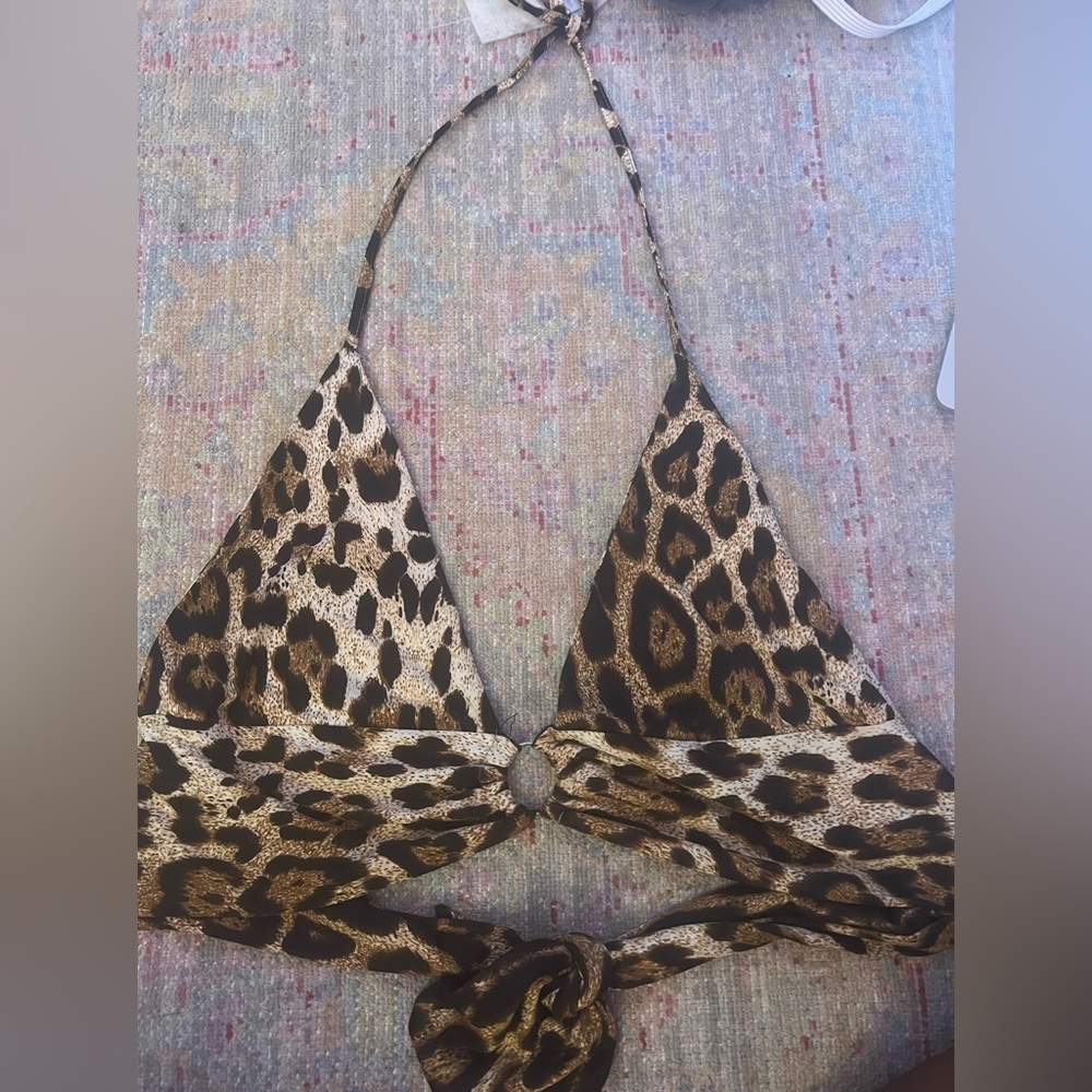 leopard halter top